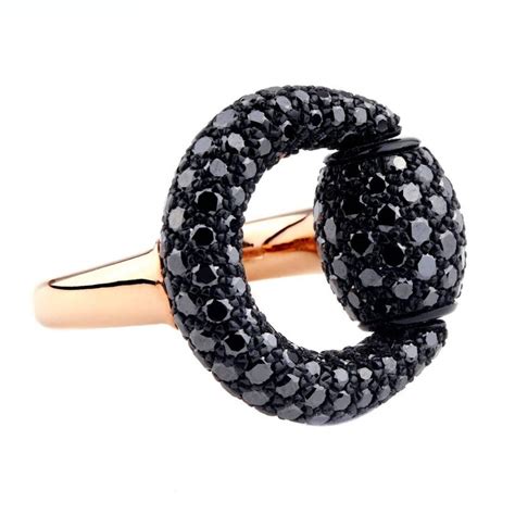 gucci rings black|gucci black diamond ring.